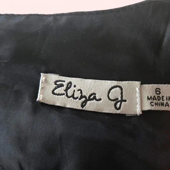 Eliza J Party Dress Overlay Embroidery Bling Wedding Guest Romance Fairy sz 6 - Picture 11 of 14